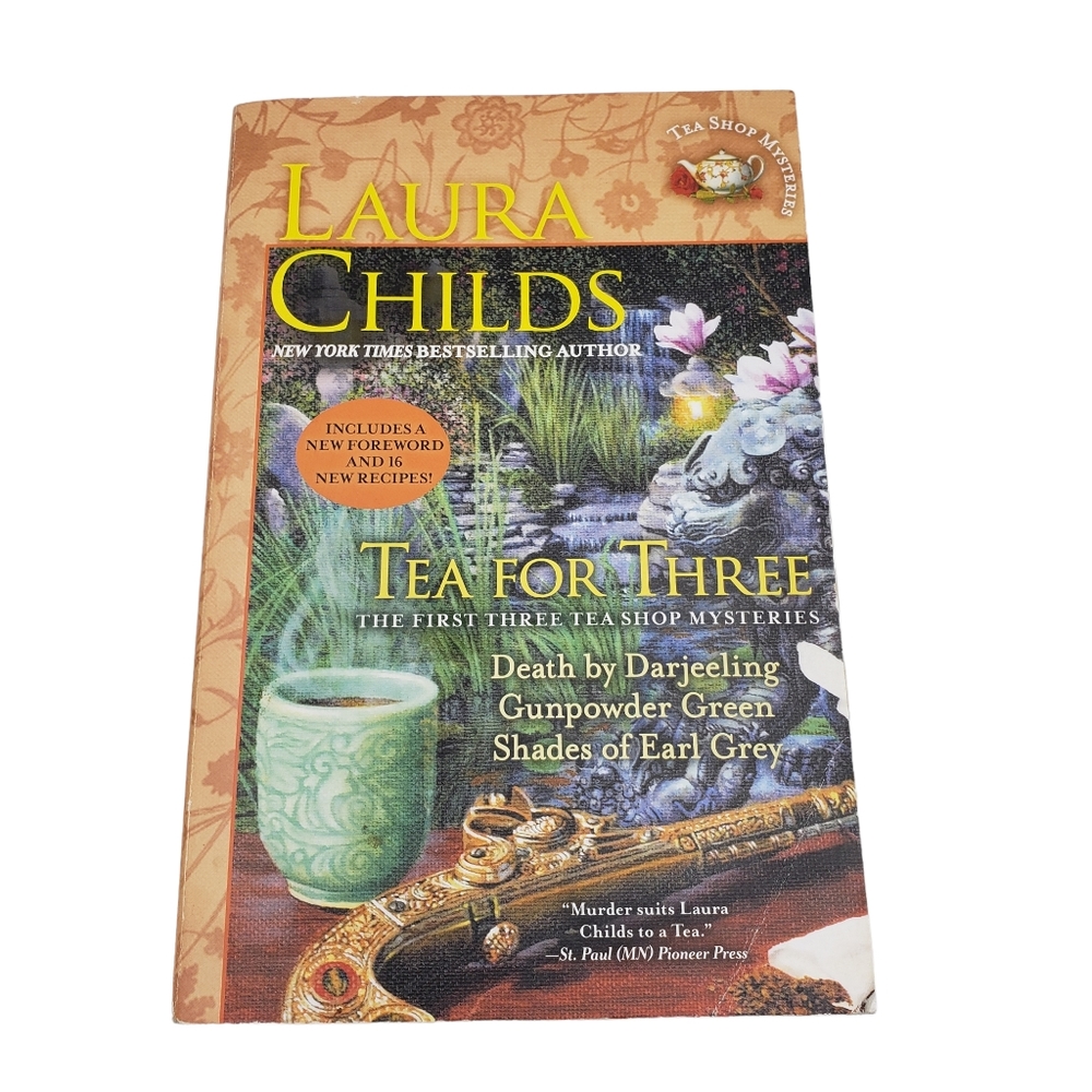 Laura Childs Tea For Three Paperback Book Tea Shop Mystery #1-3